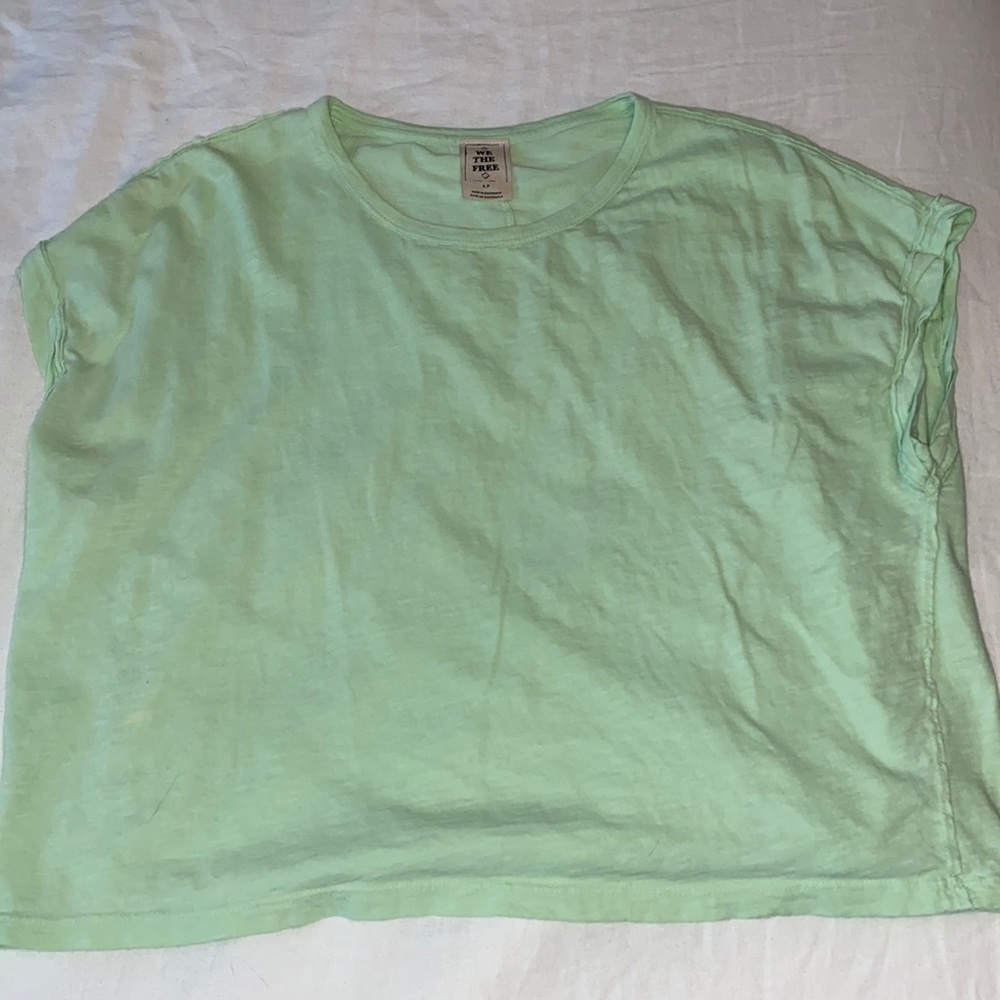 Free People Lime Green Tank Top